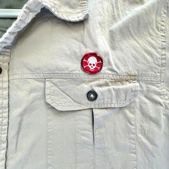 Plugg Men's Beige Cotton Button Up Shirt - Picture 5 of 8